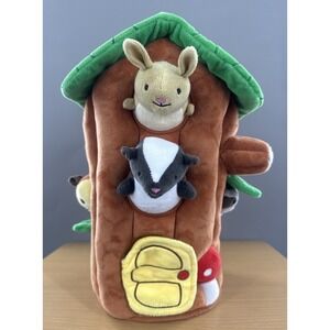 Forest Friends Treehouse Lakeshore Learning 5 Animals Tree Stump Plush Gift Set